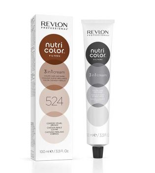 Revlon - Coloración Nutri Color Filters 3 en 1 Cream 100ml - 524: Castaño Perlado Cobrizo