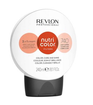 Revlon - Coloración Nutri Color Filters 3 en 1 Cream 240ml - 740: Cobre Claro