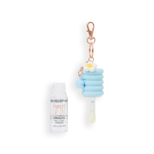 Makeup Revolution - Aceite labial Pout Lip Charm - Lychee Clear Blue