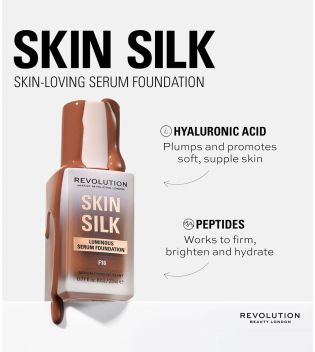 Revolution - Base de maquillaje Skin Silk Serum Foundation - F8.5