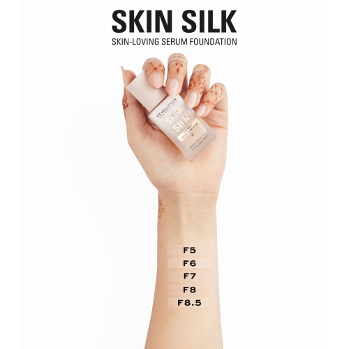 Revolution - Base de maquillaje Skin Silk Serum Foundation - F8