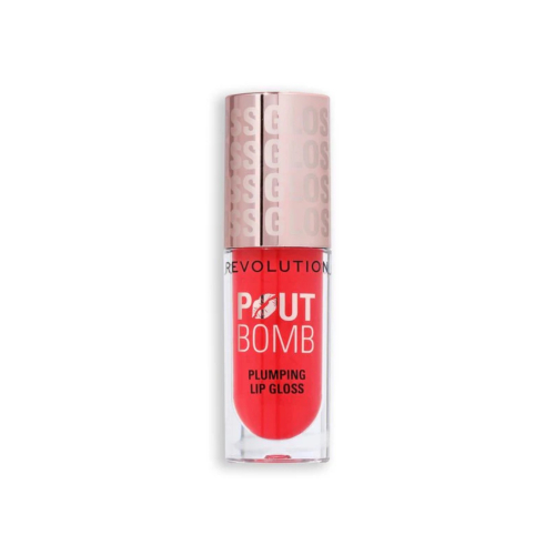 Revolution - Brillo de labios voluminizador Pout Bomb - Cherry Sheer Red