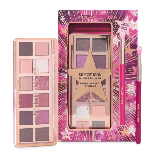 Revolution - Set de regalo con paleta de sombras y pincel Cherry Icon