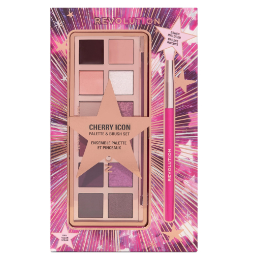 Revolution - Set de regalo con paleta de sombras y pincel Cherry Icon