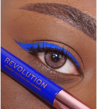 Revolution - Delineador de ojos líquido Super Flick - Blue