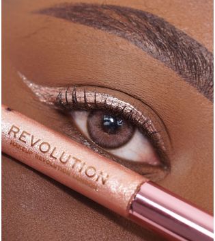 Revolution - Delineador de ojos líquido Super Flick - Rose Gold