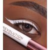 Revolution - Delineador de ojos líquido Super Flick - White