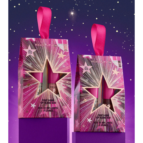 Revolution - Dúo de brillos de labios mini Pout Bomb Plumping