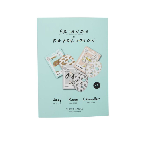 Revolution - *Friends X Revolution* - Pack de 3 mascarillas faciales de tejido - Joey, Ross y Chandler