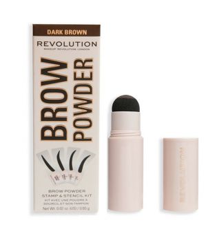 Revolution - Kit de cejas Brow Powder - Dark Brown