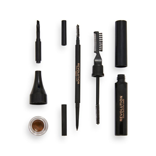 Revolution - Kit de cejas Ultra Brow Builder - Ash Brown