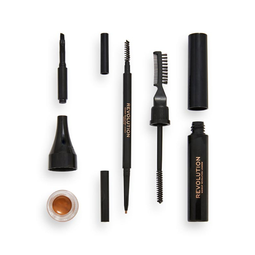 Revolution - Kit de cejas Ultra Brow Builder - Light Brown