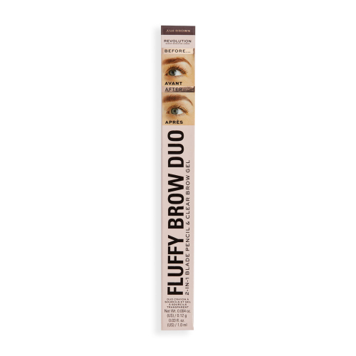 Revolution - Lápiz de cejas Fluffy Brow Filter Duo - Ash Brown