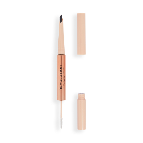 Revolution - Lápiz de cejas Fluffy Brow Filter Duo - Granite