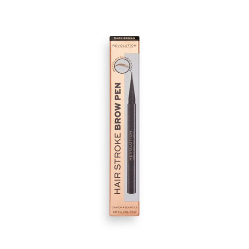 Revolution - Lápiz de cejas Hair Stroke Brow Pen - Dark Brown
