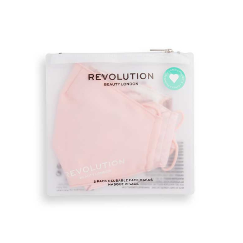 Revolution - Pack de 2 mascarillas de tela reutilizables - Pink