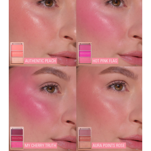 Revolution - Paleta de coloretes Icon Blush - Hot Pink Flag