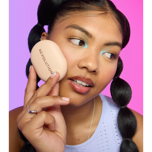 Makeup Revolution - Polvos compactos + Agarre adhesivo para el móvil Powder Pops - Peach