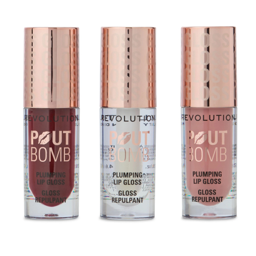 Revolution - Trío de brillos labiales voluminizadores Pout Bomb Plumping