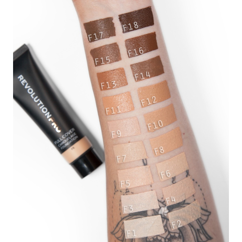 Revolution Pro - Base de maquillaje Full Cover Camouflage - F1