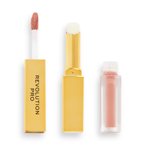Revolution Pro - Dúo de labial líquido + bálsamo Supreme Stay 24HR - Cashmere