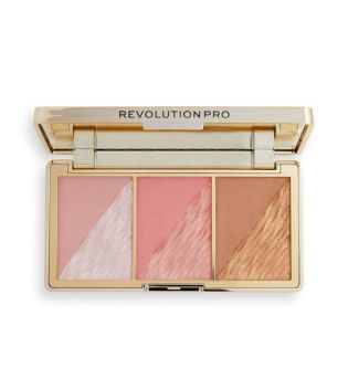 Revolution Pro - Paleta de rostro Crystal Luxe - Peach Royale
