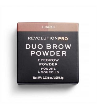 Revolution Pro - Sombra para cejas en polvo Duo Brow - Auburn