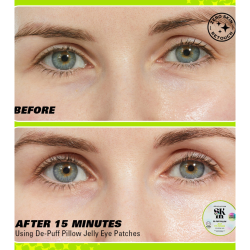 Revolution Skin - Parches hidrogel para ojos con ácido hialurónico Jelly De-Puff Pillow