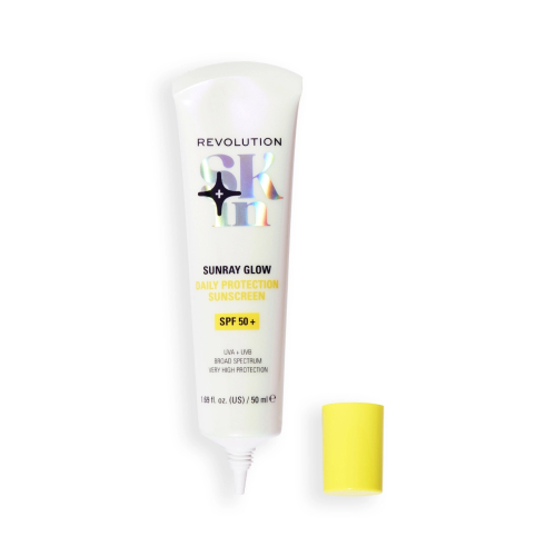 Revolution Skin - Protector solar con vitamina C Sunray Glow Daily Blur SPF50+