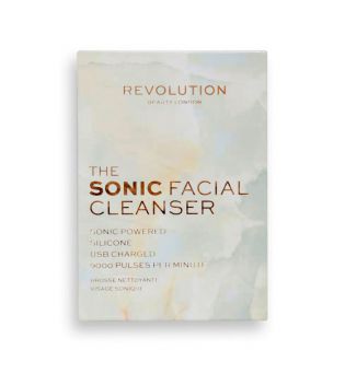 Revolution Skincare - Cepillo limpiador facial de silicona y con potencia sónica con USB recargable