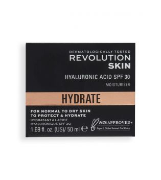 Revolution Skincare - *Hydrate* - Crema hidratante con ácido hialurónico SPF30 - Piel normal a seca