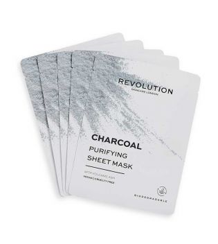 Revolution Skincare - Pack de 5 mascarillas con carbón