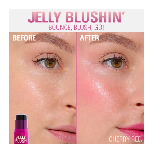 Revolution - Tinte para labios y mejillas en gelatina Jelly Blush - Cherry Red