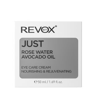Revox - *Just* - Crema contorno de ojos Agua de Rosas y Aceite de Aguacate
