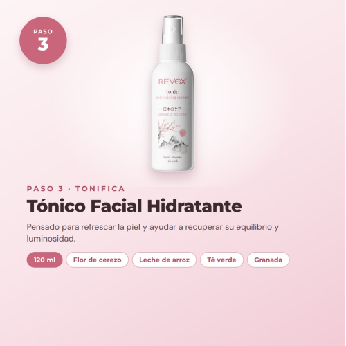 Revox Set Completo de Cuidado Facial Japanese Routine con Gel Limpiador, Peeling, Tónico, Sérum, Crema y Mascarilla Hidratante Vegan y Cruelty Free