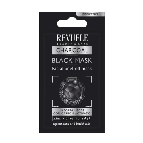 Revuele - Mascarilla facial negra de carbón activo peel off (15 ml)