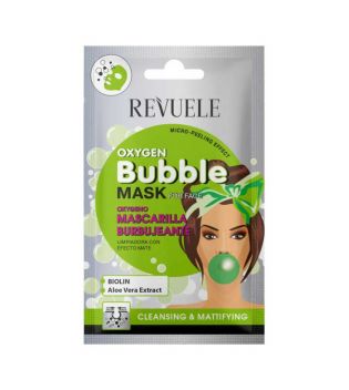 Revuele - Mascarilla facial Oxygen Bubble - Limpiadora y matificante