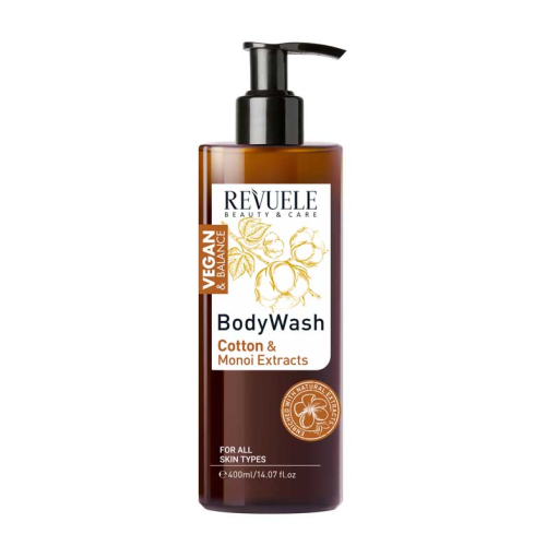 Revuele - *Vegan & Balance* - Gel de baño - Aceite de algodón y monoi