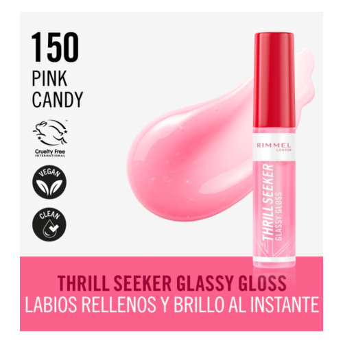 Rimmel London - Brillo de labios Thrill Seeker - 150: Pink Candy
