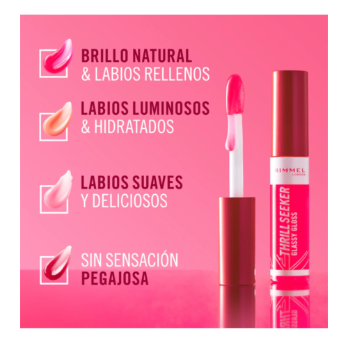 Rimmel London - Brillo de labios Thrill Seeker - 150: Pink Candy
