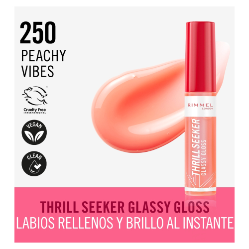 Rimmel London - Brillo de labios Thrill Seeker - 250: Peach Vibes