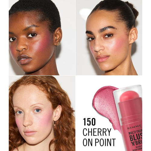 Rimmel London - Colorete en stick Multitasker Blush 'N' - 150: Cherry on Point
