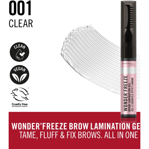 Rimmel London - Gel fijador de cejas Wonder´ Freeze - 001: Clear