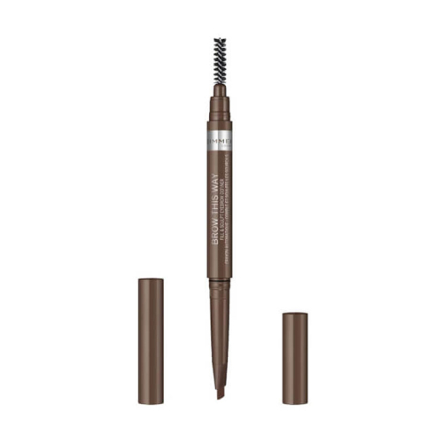 Rimmel London - Lápiz de cejas con cepillo Brow this way - 002: Medium Brown