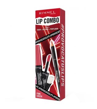 Rimmel London - Set de labios Lip Combo 3 en 1 Provocalips + Lasting Finish - Pink Crush