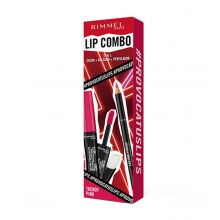 Rimmel London - Set de labios Lip Combo 3 en 1 Provocalips + Lasting Finish - Trendy Pink