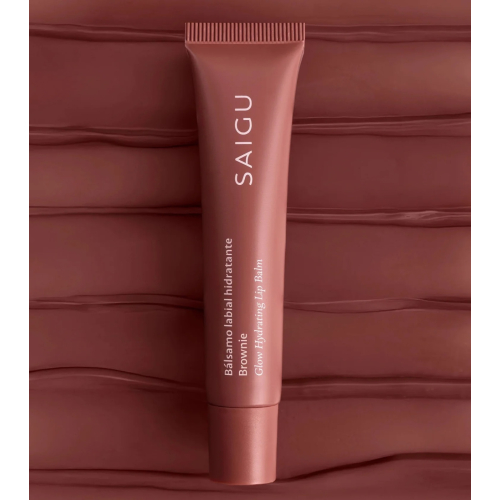 Saigu Cosmetics - Bálsamo labial hidratante efecto brillo - Brownie