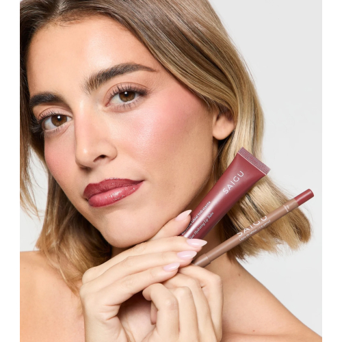 Saigu Cosmetics - Bálsamo labial hidratante efecto brillo - Brownie