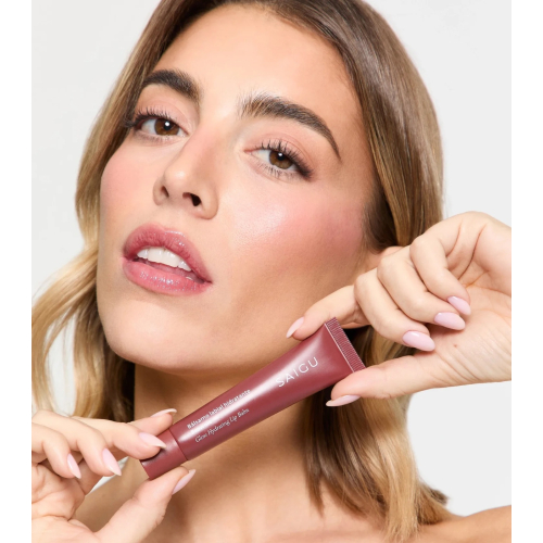 Saigu Cosmetics - Bálsamo labial hidratante efecto brillo - Brownie