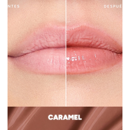 Saigu Cosmetics - Bálsamo labial hidratante efecto brillo - Caramel